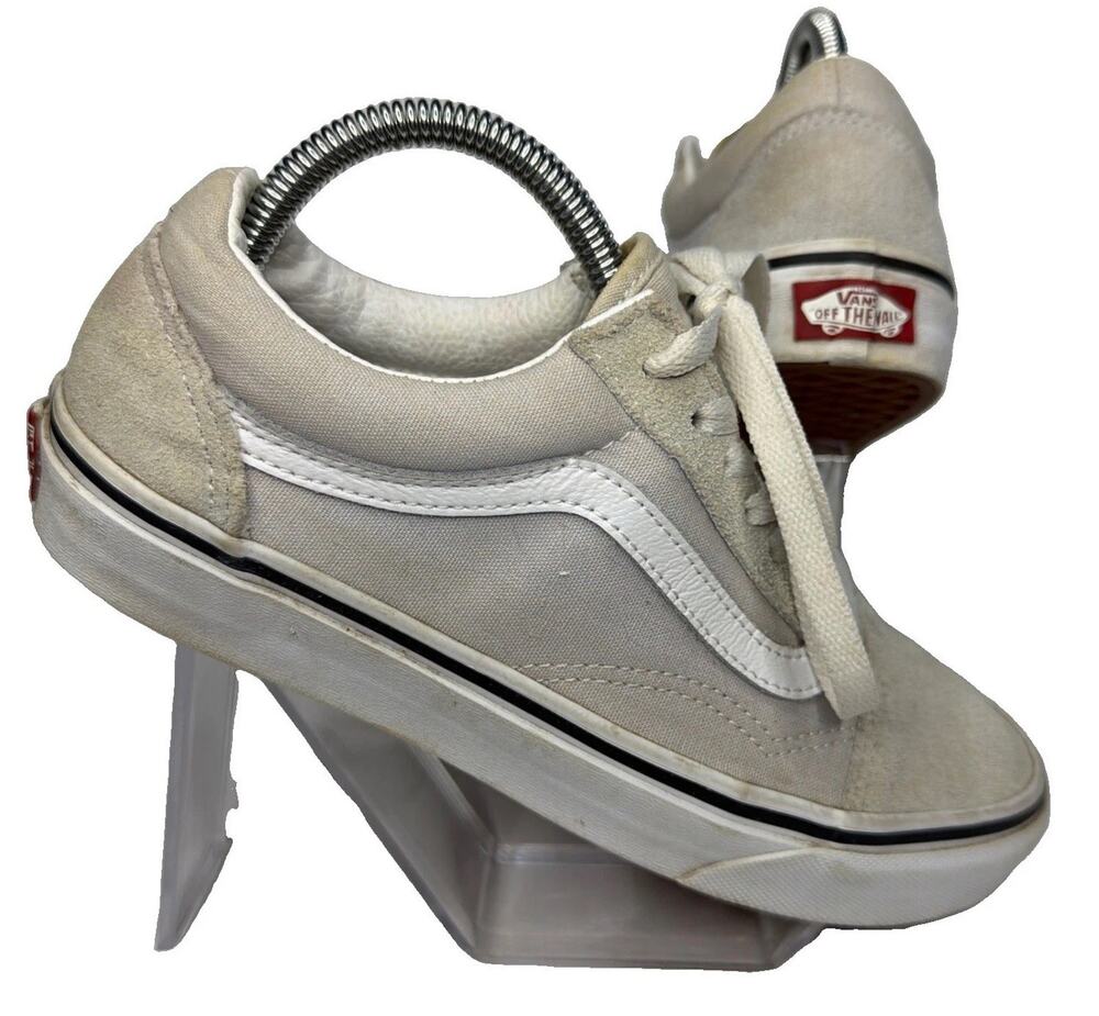 Vans Old Skool Low Sneakers Women’s 7 Men’s 5.5 Light Gray White Skateboard Y2K